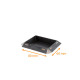 Bandeja de sushi 110 ml, kraft negro, Caja de 800