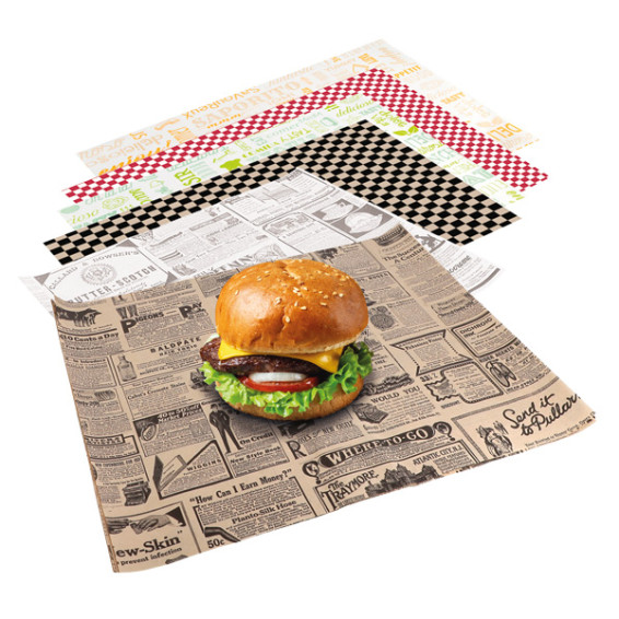 Emballage burger en format 31x38cm