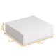 Kuchenbox quadratisch weiß 32x32x8 cm, Packung mit 50 Stück