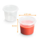 Tarros redondos de PP translúcido de ø101mm (sin tapa) 400 g, caja de 1000