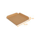 Carré rainé en kraft brun 17x17 cm (intérieur 13x13 cm), carton de 250