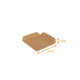Carré rainé en kraft brun 13x13 cm (intérieur 9x9 cm), carton de 250