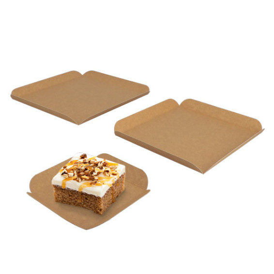 Carré rainé en kraft brun