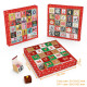 Leere Adventskalender aus Karton, Gehwegschachtel + 24 Würfel (4 bedruckte Seiten), Karton mit 25 Stück