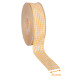 Nastro per confezioni regalo poliestere, 25 mm x 25 m, giallo a quadretti vichy, per unità