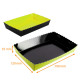 Vassoio da forno piccolo Nero/verde, 190x120x35mm, n°3, bordi smerlati, confezione da 50