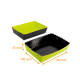 Bandeja de horno pequeña Negro/Verde, 160x100x35mm, n°2, bordes festoneados, caja de 50