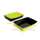 Petit-fours tray Black/Green, 130x90x35mm, n°1, scalloped edges, pack of 50