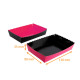 Petit-fours tray Black/Fuchsia, 130x90x35mm, n°1, scalloped edges, pack of 50