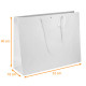 Borsa con coulisse di lusso scatola da 50, Bianco 52+16x40cm 
