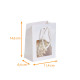 Bolsa de lujo con cordón caja de 200, con ventana Blanco 11,4x6,4x14,6cm 