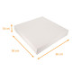 Boite gâteau carrée blanche 36x36x10 cm, paquet de 25 pièces, avec encoches