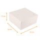 Square white cake tin 32x32x13cm, with notches, pack of 50
