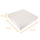 Boite gâteau carrée blanche 32x32x10cm, paquet de 50 pièces, avec encoches