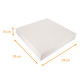 Square white cake tin 29x29x10 cm, pack of 50 pieces, with notches
