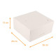 Kuchenbox quadratisch weiß 26x26x13cm, mit Einkerbungen, 50er-Pack