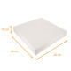 Boite gâteau carrée blanche 26x26x10 cm, paquet de 50 pièces, avec encoches