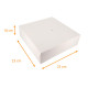 Kuchenbox quadratisch weiß 23x23x10 cm, Packung mit 50 Stück, mit Einkerbungen
