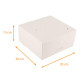 Boite gâteau carrée blanche 20x20x13 cm, avec encoches, paquet de 50