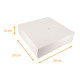 Boite gâteau carrée blanche 20x20x10 cm, paquet de 50 pièces, avec encoches