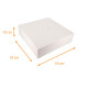 Kuchenbox quadratisch weiß 18x18x10cm, Packung mit 50 Stück, mit Einkerbungen