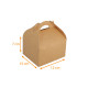 Caja de asas kraft marrón 12x10x7cm con muescas, caja de 25