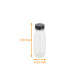 Plastic juice bottle transparent with black cap, 250ml, box of 270