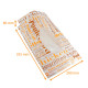 bolsa de pollo 200+80x355mm kraft blanco, 'PatchWord', con ventana, caja de 400