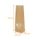 SOS polypropylene bag PP imitation kraft, heart cut-out, 100+30/30x295mm, pack of 50