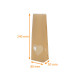 Sacchetto SOS in polipropilene PP imitazione kraft, cuore ritagliato, 80+25/25x240mm, confezione da 50