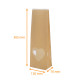 SOS polypropylene bag PP imitation kraft, heart cut-out, 120+35/35x365mm, pack of 50