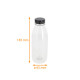 Plastic juice bottle transparent with black cap, 500ml, box of 145