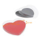 Caja corazón transparente caja de 100, ø135x(h)22mm - cartón negro/rojo