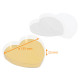 Boite transparente coeur box of 100, ø135x(h)22mm - carton blanc/or