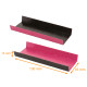Support carton pour eclair FUCHSIA/NOIR, rainurés 130x45mm (+2x15mm), paquet de 250