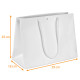 Sac Luxe à poignée cordelière carton de 100, Blanc 39+18x29cm