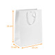 Sac Luxe à poignée cordelière carton de 200, Blanc 25+13x33cm