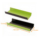 Cardboard holder for eclair GREEN/BLACK, grooved 130x45mm (+2x15mm), pack of 250