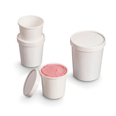 Pot carton blanc