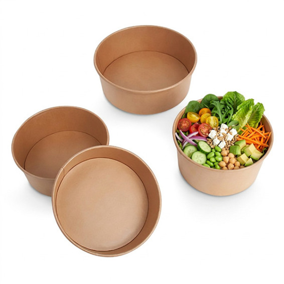 Pot salade kraft brun