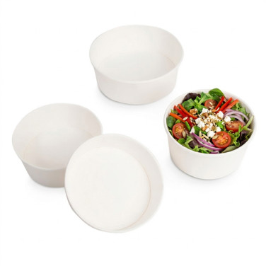 Pot salade kraft blanc