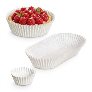 Caissette plissée blanche