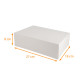Caja rectangular blanca 27x18x8cm, paquete de 50