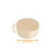 Caja redonda de madera ø110x40mm, 330ml con papel sulfurizado, caja de 50