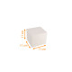 Boite gâteau carrée blanche 11x11x11 cm, carton de 150