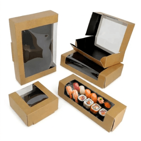 Boîte sushi avec fenêtre