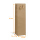 Flaschentasche Karton mit 100 Stück, pour 1 bouteille Jeroboam 15x14x53cm kraft brun