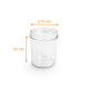 Vaso di vetro liscio 220ml, ø70mm h.80mm, confezione da 30