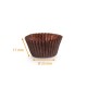 Brown pleated box n° 3 (base: ø 23mm, height: 17mm), pack of 1000