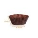 Brown pleated box n° 1203 (bottom Ø 40mm height 15mm), pack of 1000